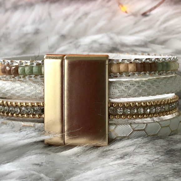 🍃💐Multi texture leather bracelet 💐🍃 - Picture 5 of 8